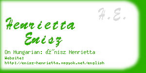henrietta enisz business card